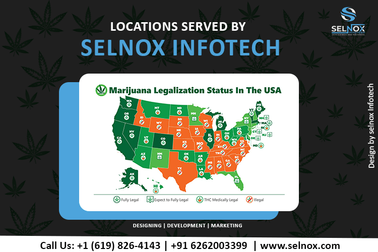 Locations served by selnox Infotech 
